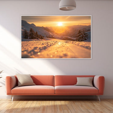 Ski Mountain Painting
